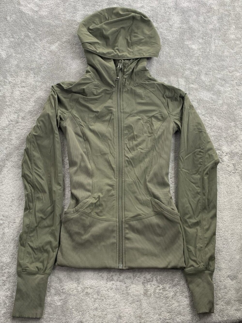 Lululemon In Flux Dance Studio Jacket Womens 2 Green Reversible Full Zip Hoodie